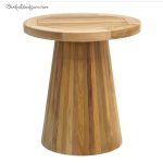 Meja round  old trak